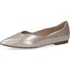 CAPRICE Ballerine da Donna in Pelle a Punta, Beige (Taupe Metallic), 37 EU