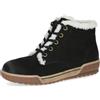 CAPRICE Sneakers alte da donna imbottite con lacci comode, Nero (Black Nubuc), 40,5 EU