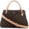 GUESS Noelle II Luxury Satchel, borsa a tracolla, taglia unica, Logo marrone, Taglia unica