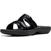 Clarks Breeze Piper, Sandali a Ciabatta Donna, Vernice Nera, 44 EU