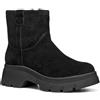 Geox D Pluette, Stivale alla Caviglia Donna, Nero, 39 EU