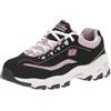 Skechers, D'Lites Biggest Fan Wide, Sneaker, Donna, Nero (Bkwp), 37 EU