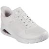 Skechers Tres-Air Uno Easy Steppers Sneaker da Donna, off White Mesh Hot Melt, 41 EU