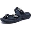 Skechers Women's Reggae-Carribean-Double Buckle Toe Thong Slide Sandal, Black, 6 M US