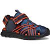 Geox J SANDAL AIRADYUM BO - Sandalo Bambino, Navy/Red,