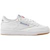 Reebok Uomo Club C 85 Sneaker, FTWRWHITE/Blue/Gum, 35 EU
