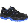 ELTEN Quentin Nero-Blu Low ESD S3S, Scarpe Antinfortunistiche da Uomo, Leggere, Puntale in Acciaio, Materiale Tomaia: Pelle + Tessuto, Fodera Interna: Tessuto (Traspirante), Taglia 47