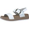 MARCO TOZZI Sandali Donna Bassi in Pelle con Chiusura a Strappo, Bianco (Weiß), 37 EU