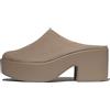 Fitflop MulesMule da Donna con Tacco in camoscio Platfforms, Tortora, 43 EU