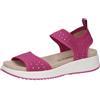 CAPRICE Sandali bassi da donna a infilare con dettagli glitter, Rosa (Pink Knit), 37 EU