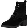 Tommy Hilfiger Donna Stivali Suede Mid Heel Laceup con Tacco, Nero (Black), 36