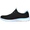 Skechers Summits, Scarpe da Ginnastica Donna, Nero Black Turquoise, 40 EU Larga