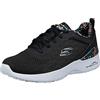 Skechers 149756 Bkmt, Sneaker Donna, Finiture In Rete Nera, 40 EU
