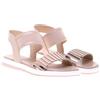 Baldinini Sandal Mirror Elastic Tamarind-Oro Rosa, Balletto Piatto Donna