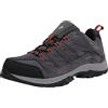 Columbia Crestwood WP, Scarpe da trekking ed escursionismo impermeabili a vita bassa Uomo, Graphite/Dark Adobe, 40.5 EU