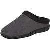 Hanes Memory Foam Indoor Outdoor Microsuede Clog Slipper Shoe with Fresh IQ, Pantofole Uomo, Grigio, Medium