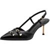 Tamaris décolleté slingback da donna con tacco a spillo nero 37 EU