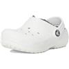 Crocs Classic Lined Clog T Unisex - Bambini e ragazzi, White/Grey, 19/20 EU