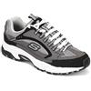 Skechers Sneaker Allacciata Stamina Nuovo, Uomo, Blu Scuro/Nero, 16 XW US
