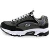 Skechers Sneaker Allacciata Stamina Nuovo, Uomo, Blu Scuro/Nero, 16 XW US