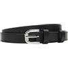 LIEBESKIND BERLIN Pelle cintura in vita Fab 5 Kodiaq Sheep Roller Buckle Belt 1.8 CM W105 Black nero