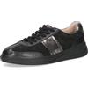 CAPRICE Sneaker da Donna Basse in Pelle Punta Tonda, Nero (Black Comb), 37 EU
