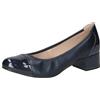 CAPRICE Comfort Donna Décolleté Tacco Basso Eleganti, Blu (Ocean Comb), 37 EU