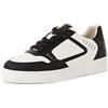 Tamaris Donna Sneaker Vegan, White/Black, 41 EU