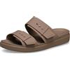 Crocs Brooklyn Sandali da donna con zeppa bassa e fibbia, color latte, 36, Latte, 34/35 EU
