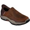 Skechers Pantofole Uomo 204810: ResSneaker, Pelle Marrone Scuro., 9.5 UK Wide