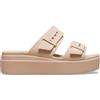 Crocs Brooklyn Buckle Low Wedge, Sandali Donna, Pink Caramel, 36/37 EU