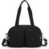 Kipling COOL DEFEA Borsa a tracolla media, Black Noir (Nero)