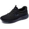 Skechers Donna Summits 12980W Wide Scarpe da ginnastica, Black Mesh/ Trim, 37.5 EU Larga