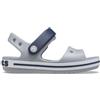 Crocs Unisex Bambino Crocband Sandal Kids Sandalo, Light Grey/Navy, 19/20 EU