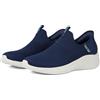 Skechers Ultra Flex 3.0 Smooth Step, Sneaker Donna, Bordo in Maglia Blu Navy, 45.5 EU Larga