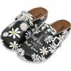 DOGO Femme Cuir Vegan Noir Chaussons - Sandales de Mode Décontractées Confortables Faites à la Main, Self Love is the Best Love Motif