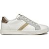 Geox D Blomiee CSneaker da Donna, Bianco Ottico Argento, 38 EU
