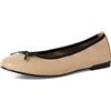 MARCO TOZZI Ballerine da donna morbido plantare Feel Me pelle morbida fodera interna alla moda, beige (CREAM/BLACK), 38 EU