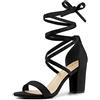 Allegra K Donna Sandali Tacco Grosso Lacci con Tacco Alto