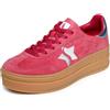 Skechers Academy Hi Elevated Essence Sneakers in Pelle Rosse/Blu da Donna - EUR 39