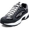 Skechers Sneaker Allacciata Stamina Nuovo, Uomo, Blu Scuro/Nero, 16 XW US