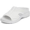 Easy Spirit - Traciee2, Sandali da donna con punta aperta, Bianco (Infradito colorati estivi, con finte perline), 41 EU