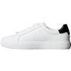 Calvin Klein Donna Sneakers con Suola Preformata Lace-Up in Pelle, Bianco (Bright White/Black), 35