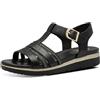 Jana Sandali da donna piatti con chiusura a strappo Vegan, Nero (Black), 40 EU