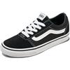 Vans Ward Suede/Canvas Scarpe da Ginnastica Basse Donna, Nero (Suede Canvas Black White Iju), 36 EU