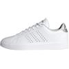 adidas Donna Advantage 2.0 Shoes, Cloud White/Grey Two/Silver Metallic, 37 1/3 EU