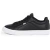 Tommy Hilfiger Donna Sneakers Court Icon Flag in Pelle, Nero (Black), 41