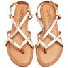 GIOSEPPO Sandali bianchi stile romano da donna lelex, oro, 36 EU