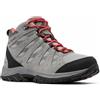 Columbia Redmond 3 Mid Wp, Scarponi da trekking ed escursionismo impermeabili a vita media Donna, Steam Red Coral 2025, 36.5 EU