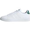 adidas Uomo Advantage 2.0 Shoes, Cloud White/Core Black/Green, 42 EU